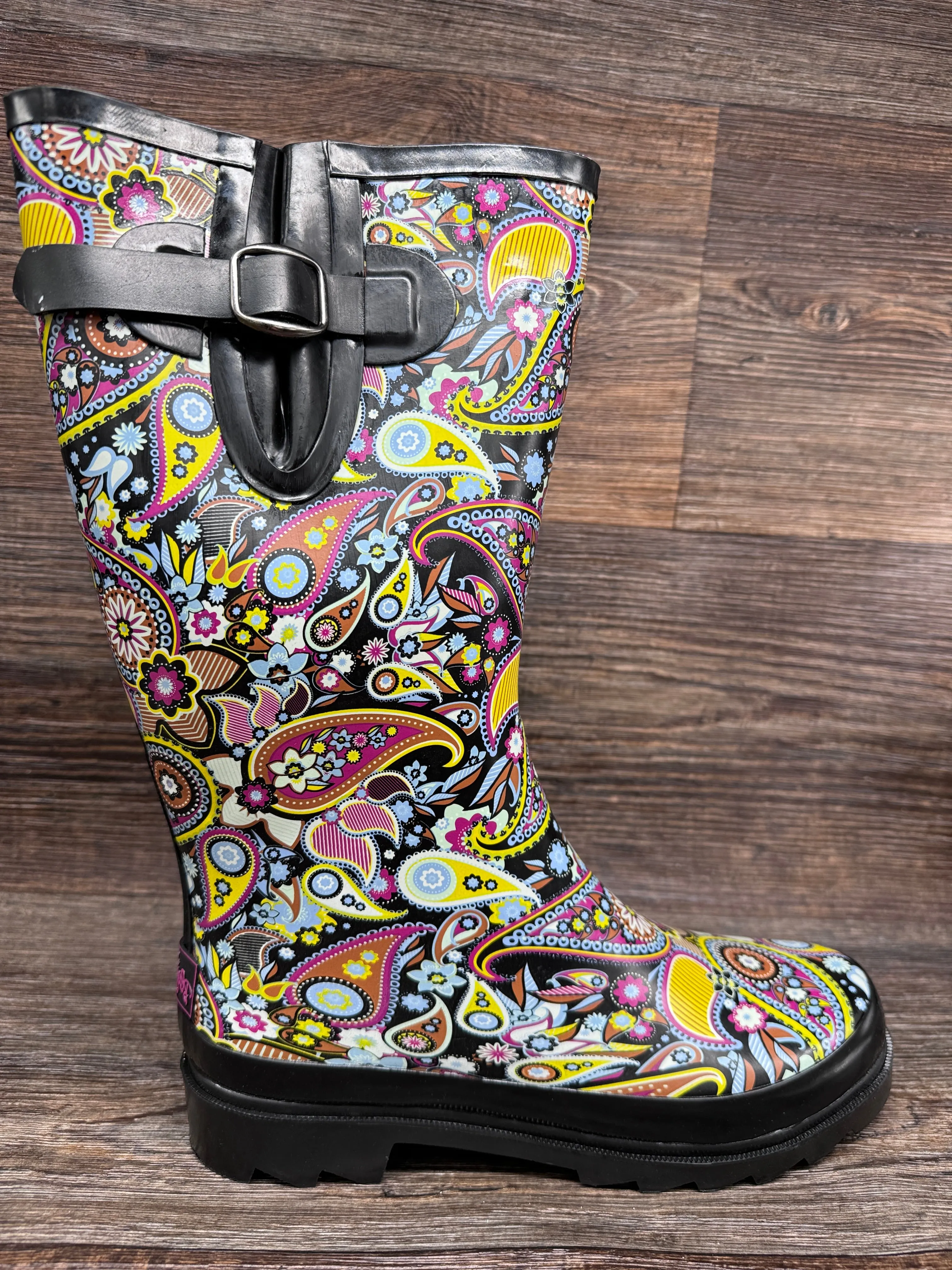 58108 Women's Paisley Unlined Rubber Boot by Twister