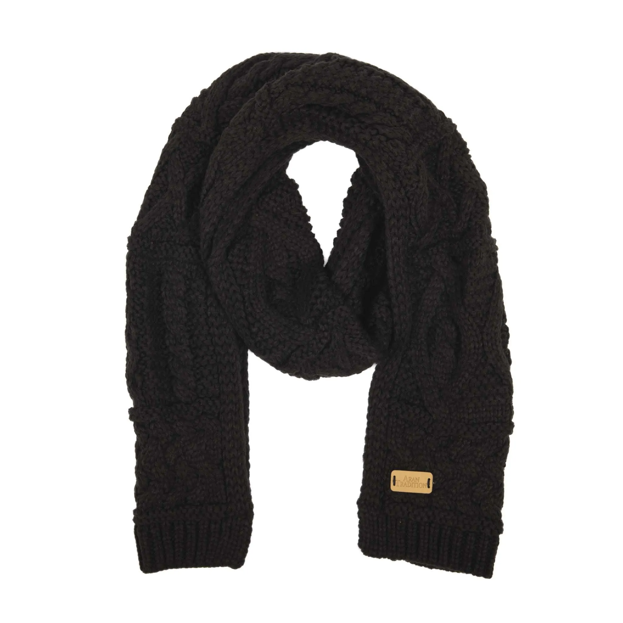 Aran Cable Knit Classic Scarf