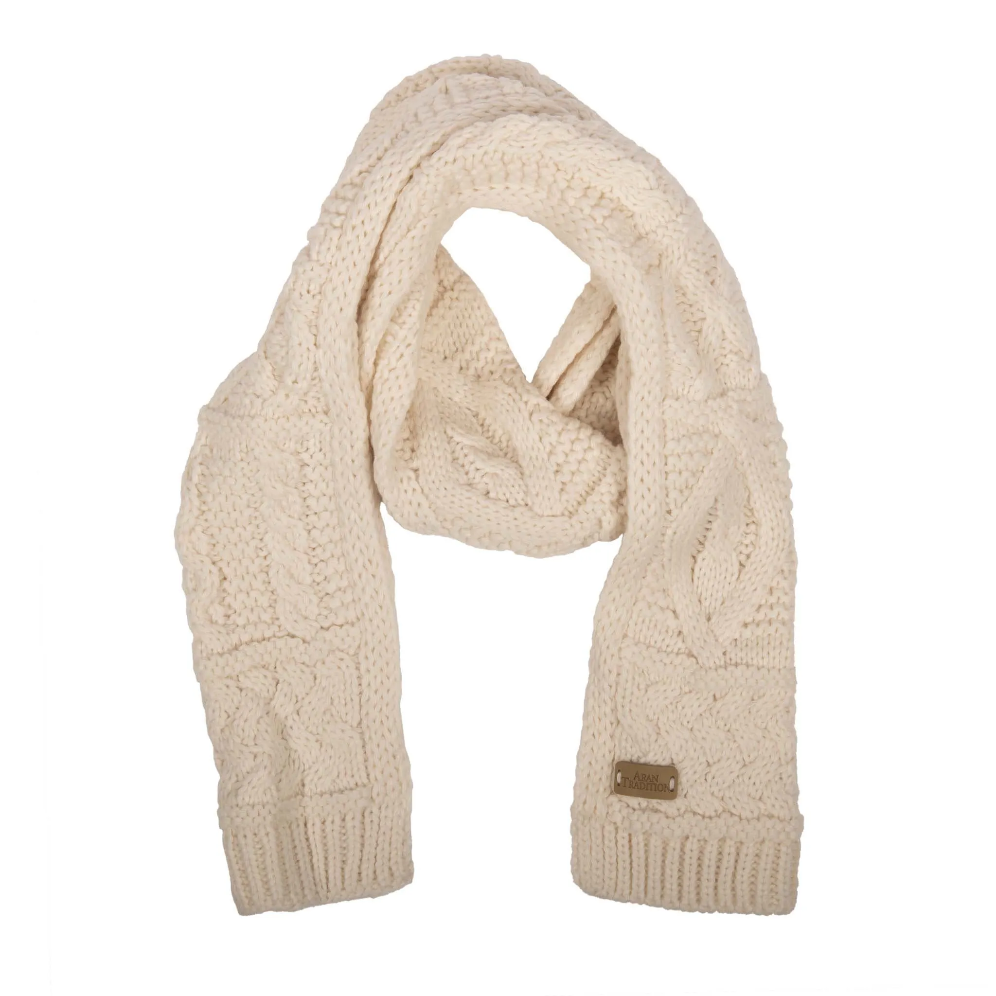 Aran Cable Knit Classic Scarf