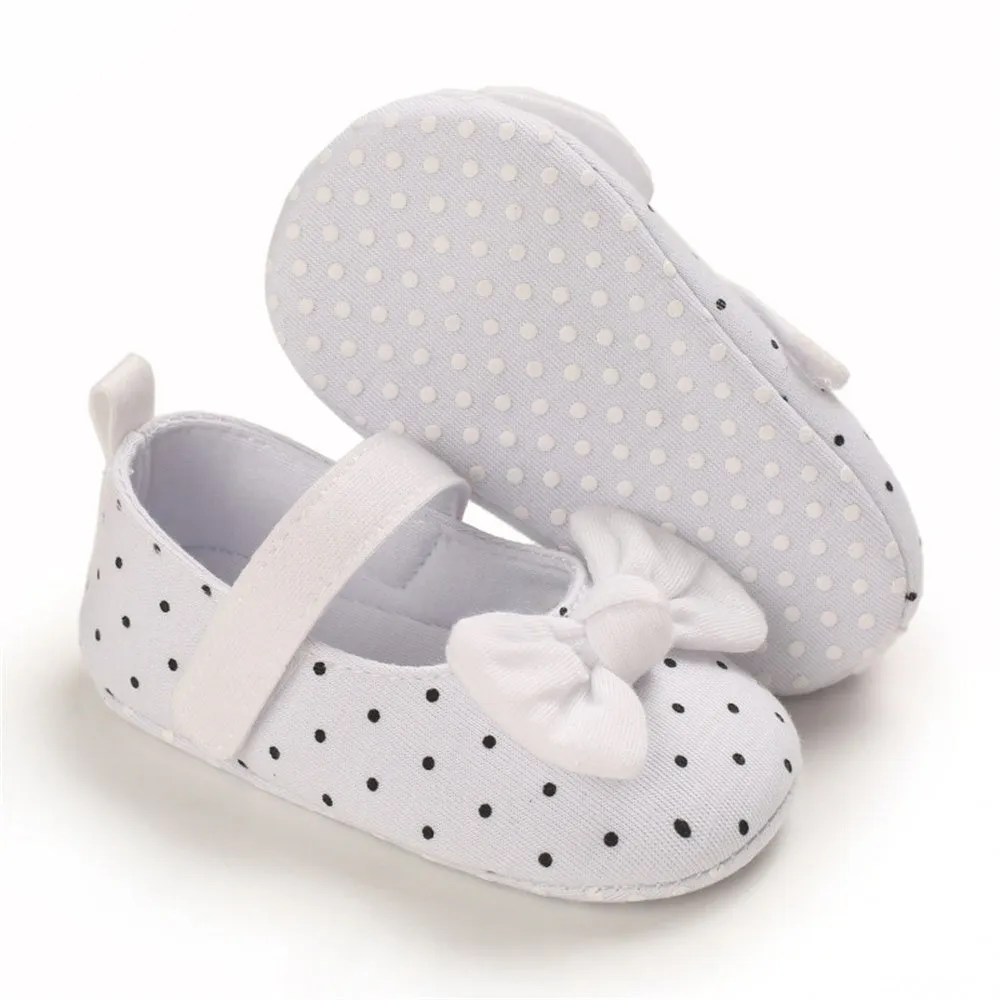 Baby Girls Bow Polka Dot Flats Kids Wholesale Shoes