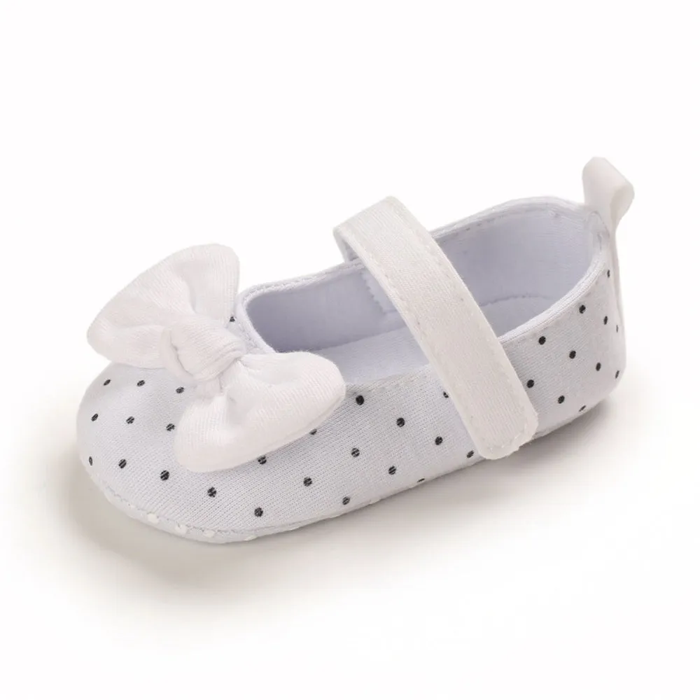 Baby Girls Bow Polka Dot Flats Kids Wholesale Shoes