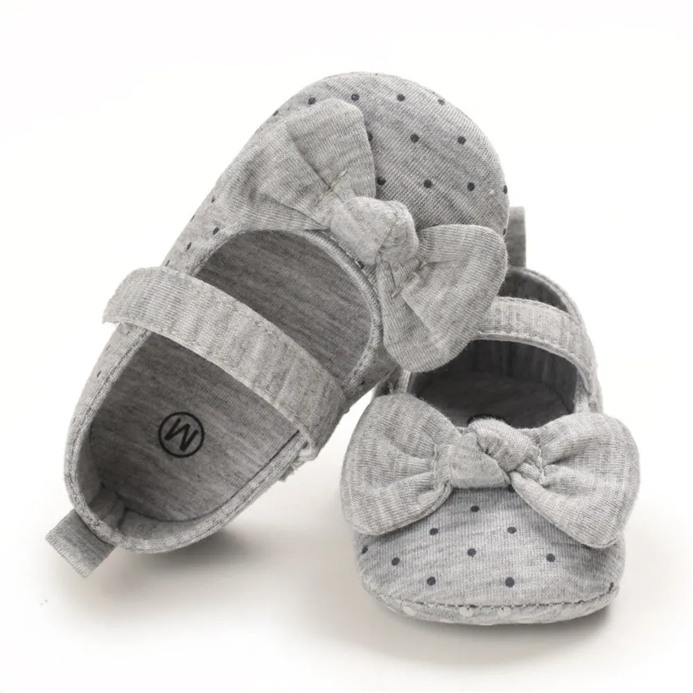 Baby Girls Bow Polka Dot Flats Kids Wholesale Shoes