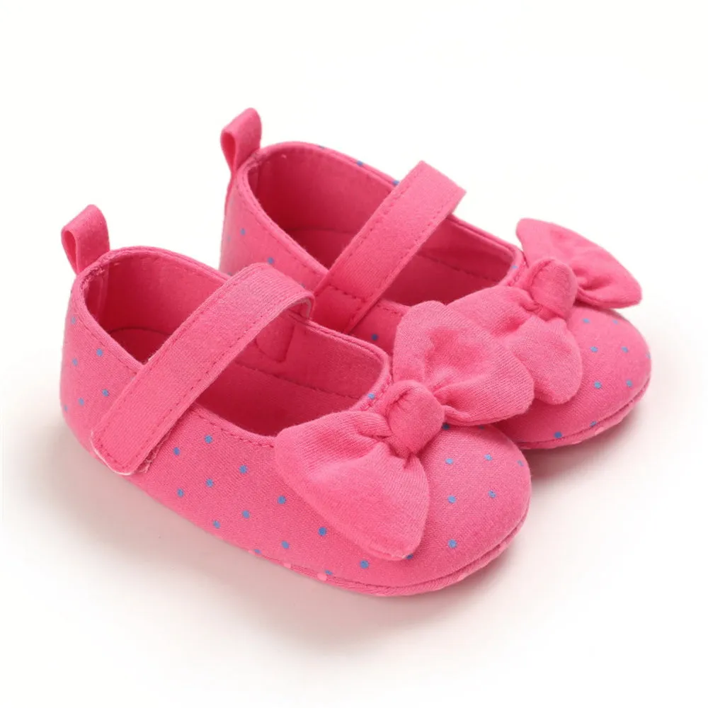 Baby Girls Bow Polka Dot Flats Kids Wholesale Shoes