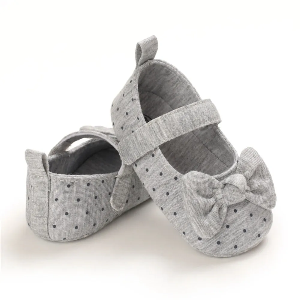 Baby Girls Bow Polka Dot Flats Kids Wholesale Shoes