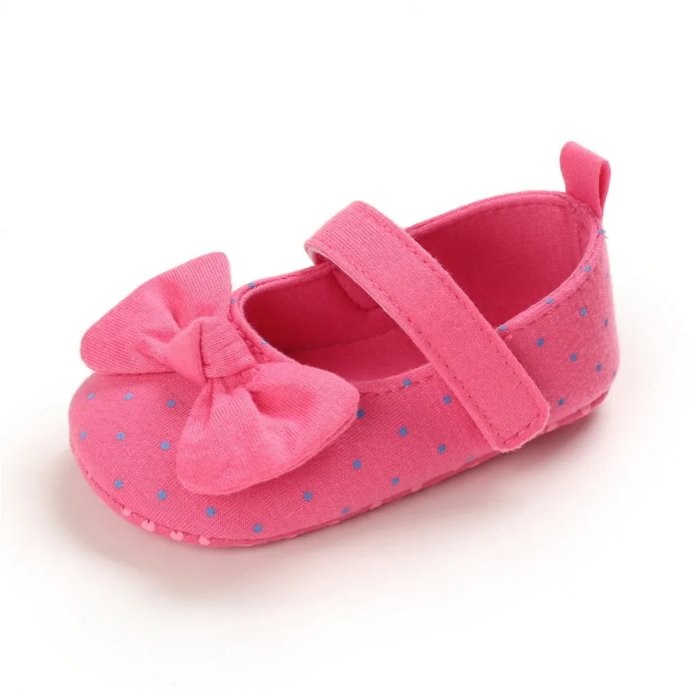 Baby Girls Bow Polka Dot Flats Kids Wholesale Shoes