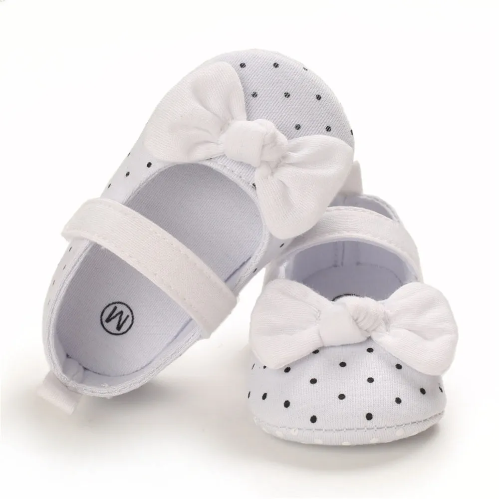 Baby Girls Bow Polka Dot Flats Kids Wholesale Shoes