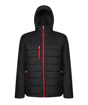 Black/Classic Red - Navigate thermal hooded jacket