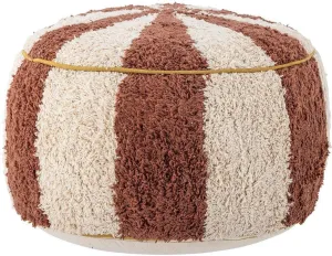 Bloomingville MINI Charoline Pouf, Brown, Cotton