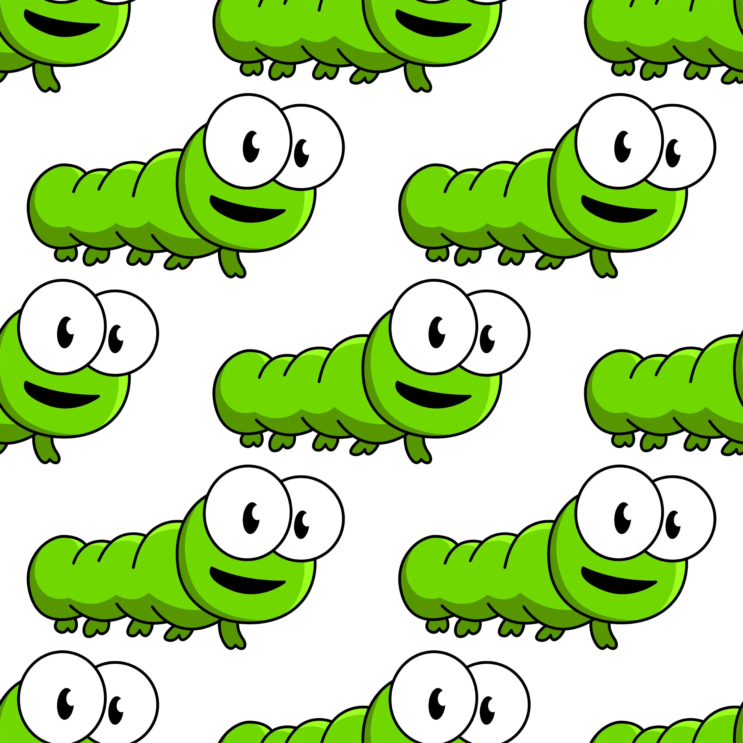 Bug Fabric, Cute Green Bugs, Cotton or Fleece 1813