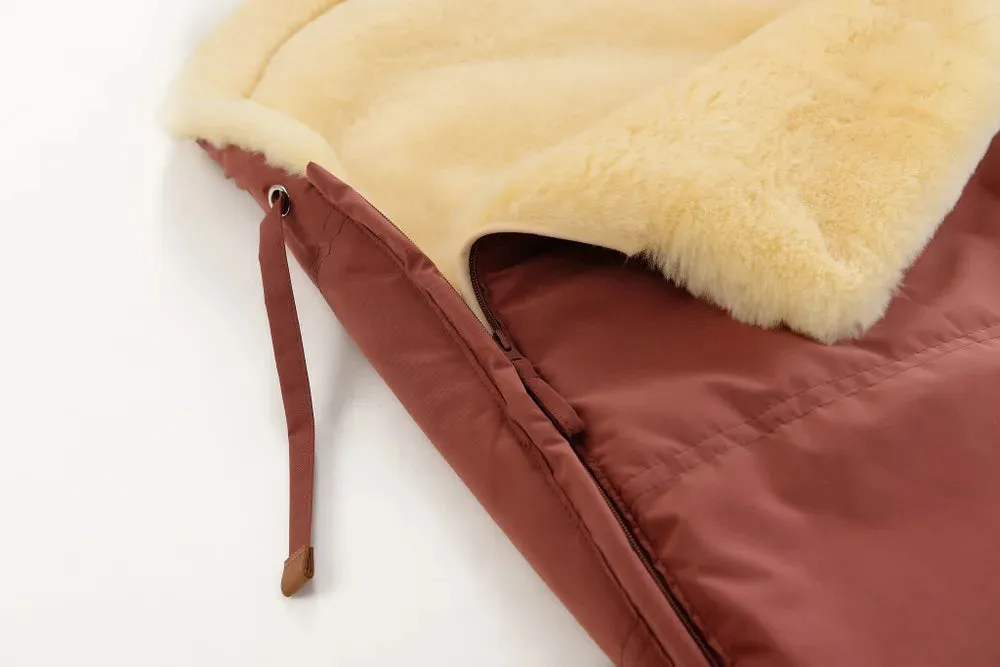 Children's Sheepskin Envelope (Marsala)