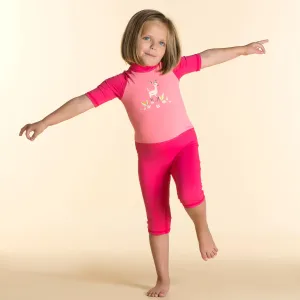 Children's sun protection swimsuit with short sleeves