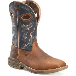 Double H Men's Troy 11" Square Toe WP Western Work Boot Brown- DH5357