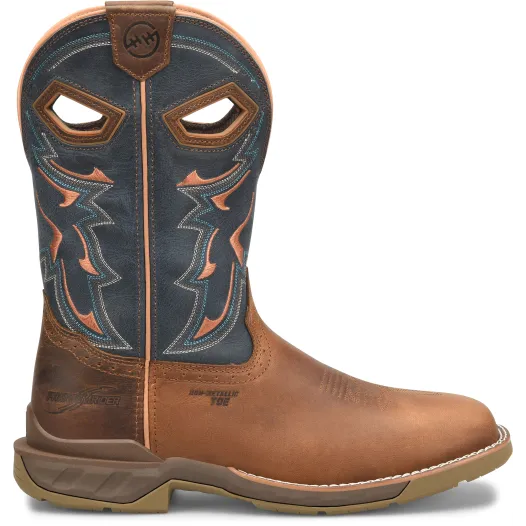 Double H Men's Troy 11" Square Toe WP Western Work Boot Brown- DH5357