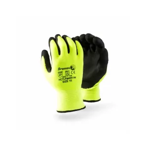 DROMEX HI-VIZ THERMAL GLOVES  SEAMLESS WINTER SIZE 10(120)