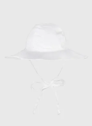 Flap Happy Floppy Hat in White