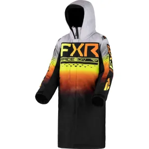 FXR Youth Warm-Up Snowmobile Coat Jacket White Lightning Grey