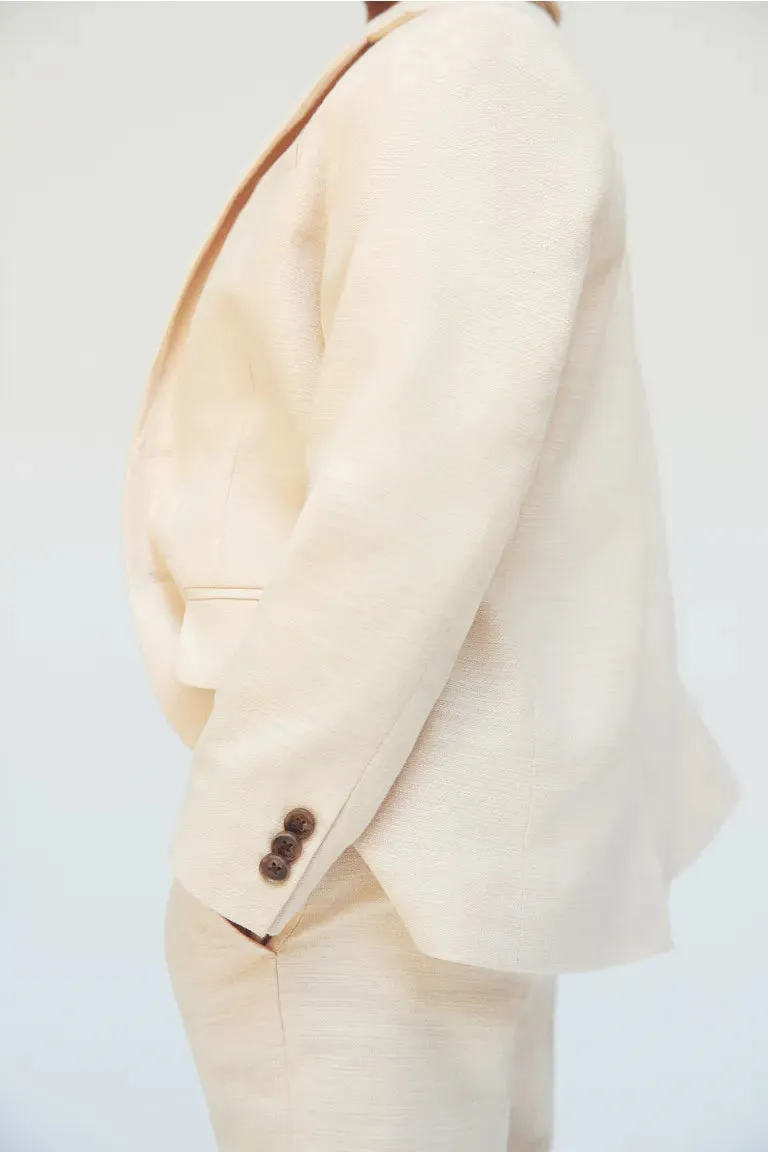 H&M single-breasted jacket, beige