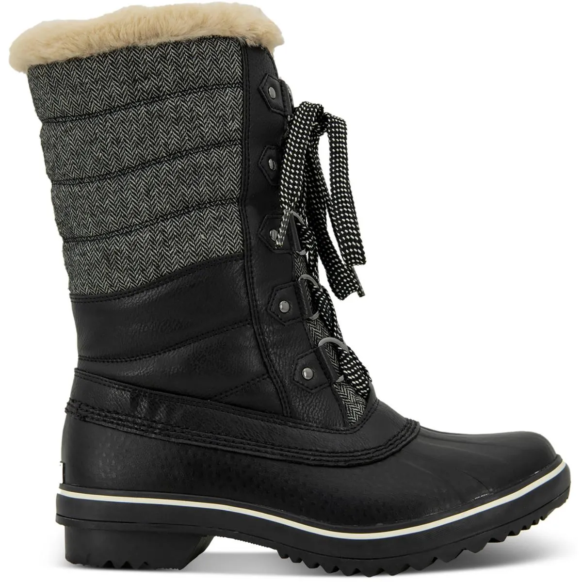 JBU by Jambu Womens Siberia  Leather Tie Winter & Snow Boots