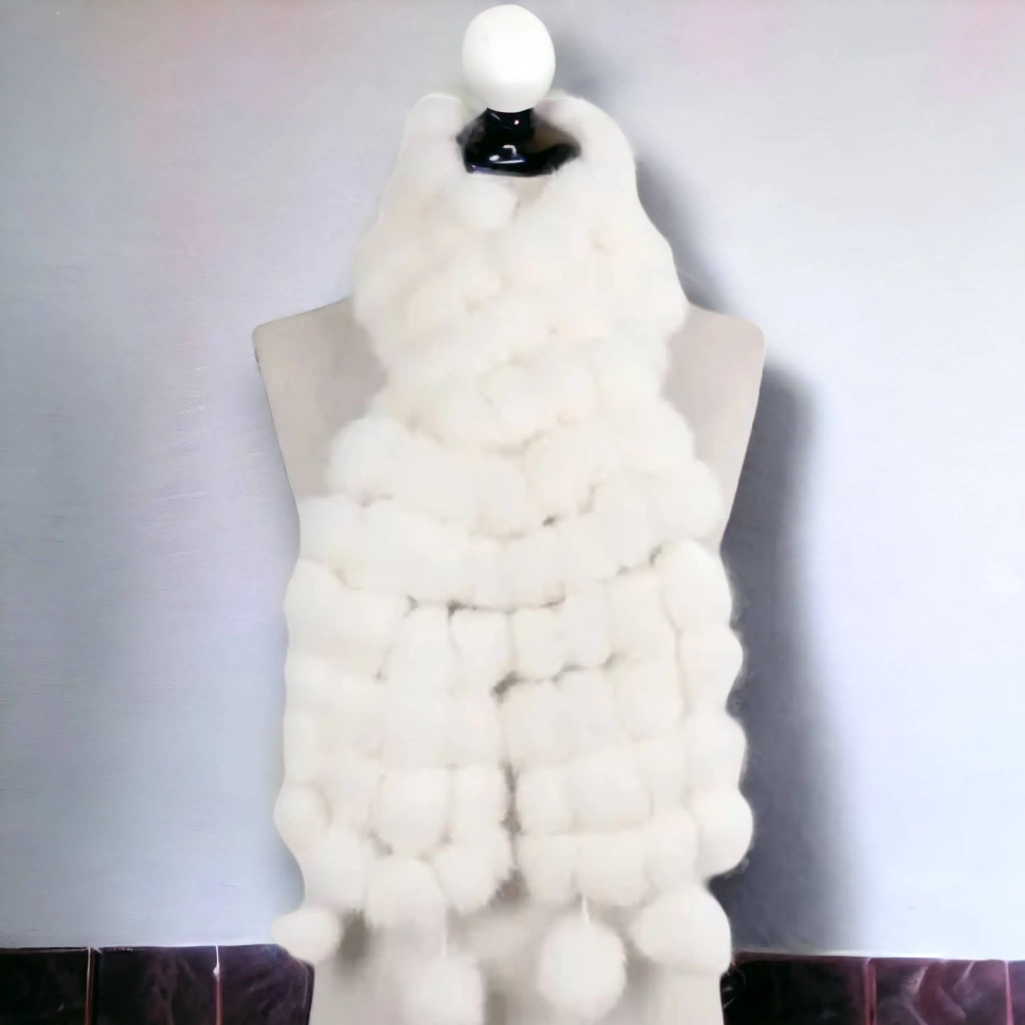 Luxe Pom Pom Fur Tassel Scarves