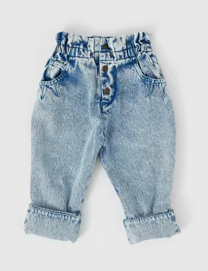 Millie Paper Bag Jeans - Light Denim