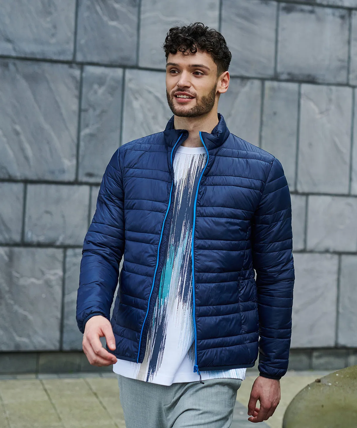 Navy/French Blue - Firedown down-touch jacket