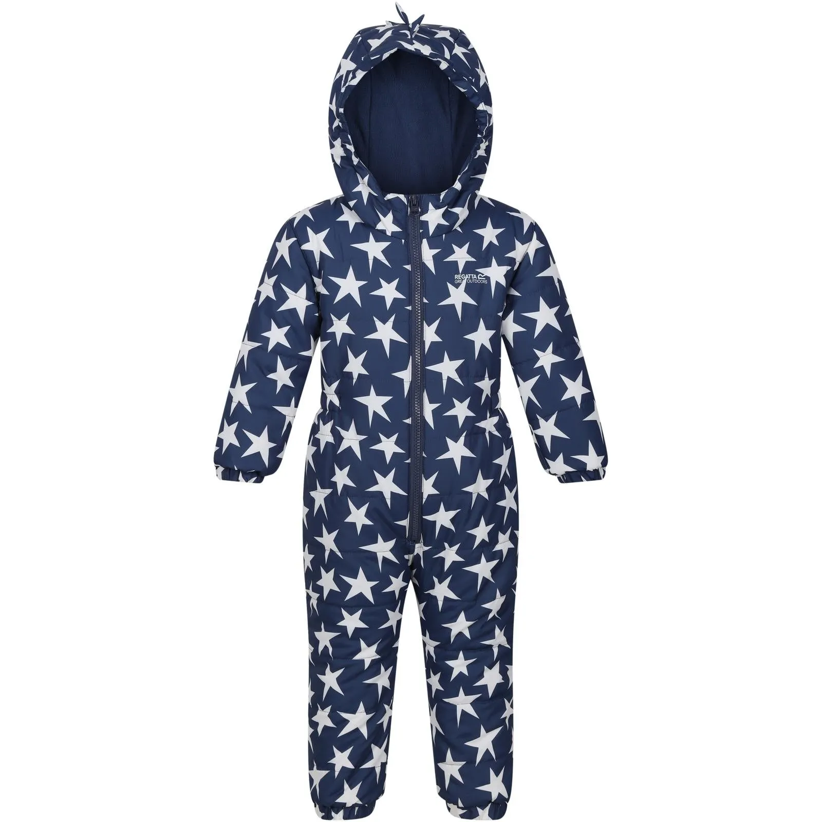 Regatta Kids Penrose Fullzip Insulated Fleece Lined Hood Puddle Suit