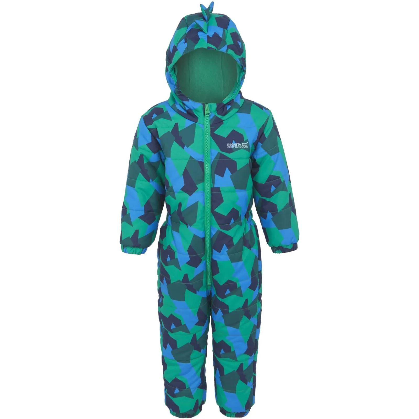 Regatta Kids Penrose Fullzip Insulated Fleece Lined Hood Puddle Suit