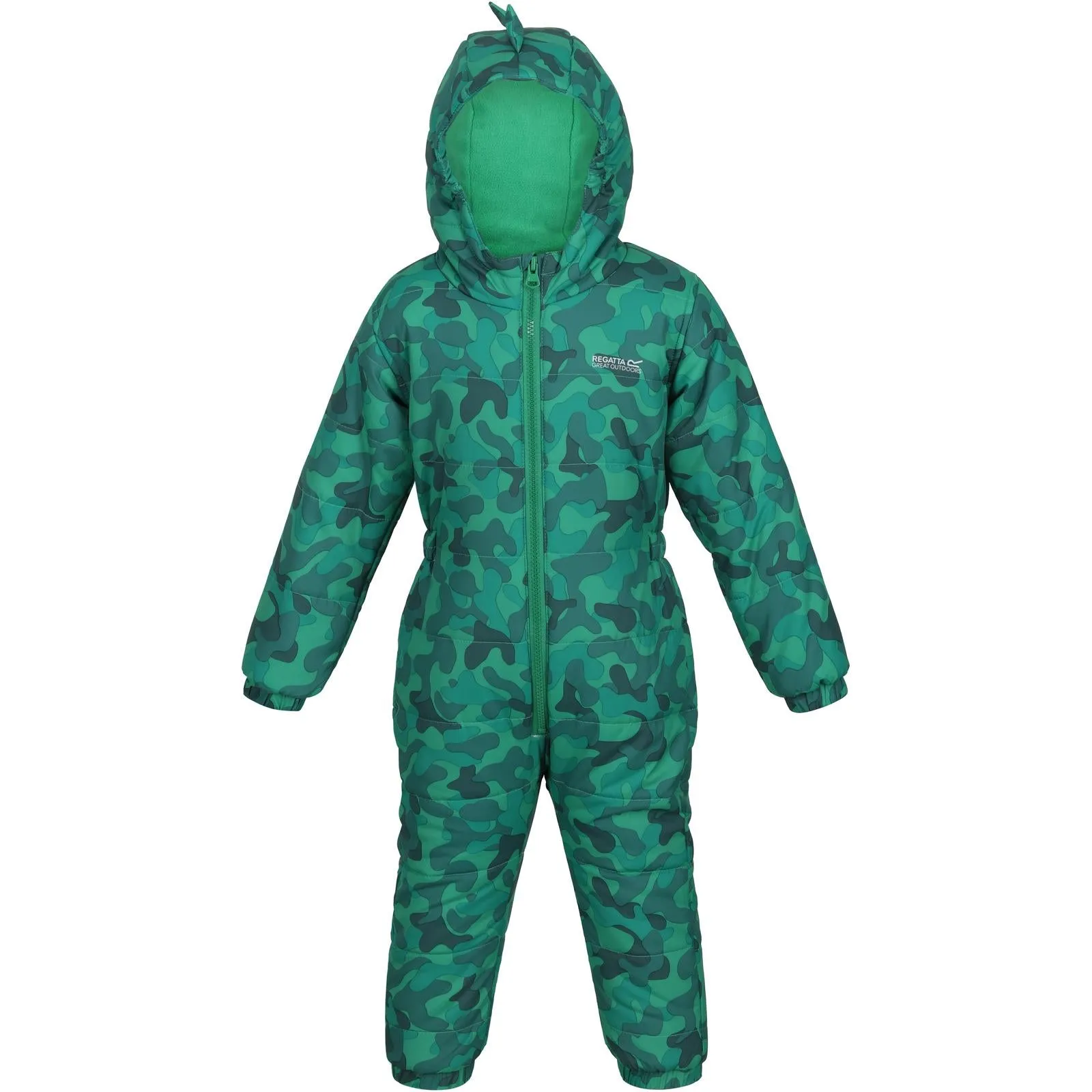 Regatta Kids Penrose Fullzip Insulated Fleece Lined Hood Puddle Suit