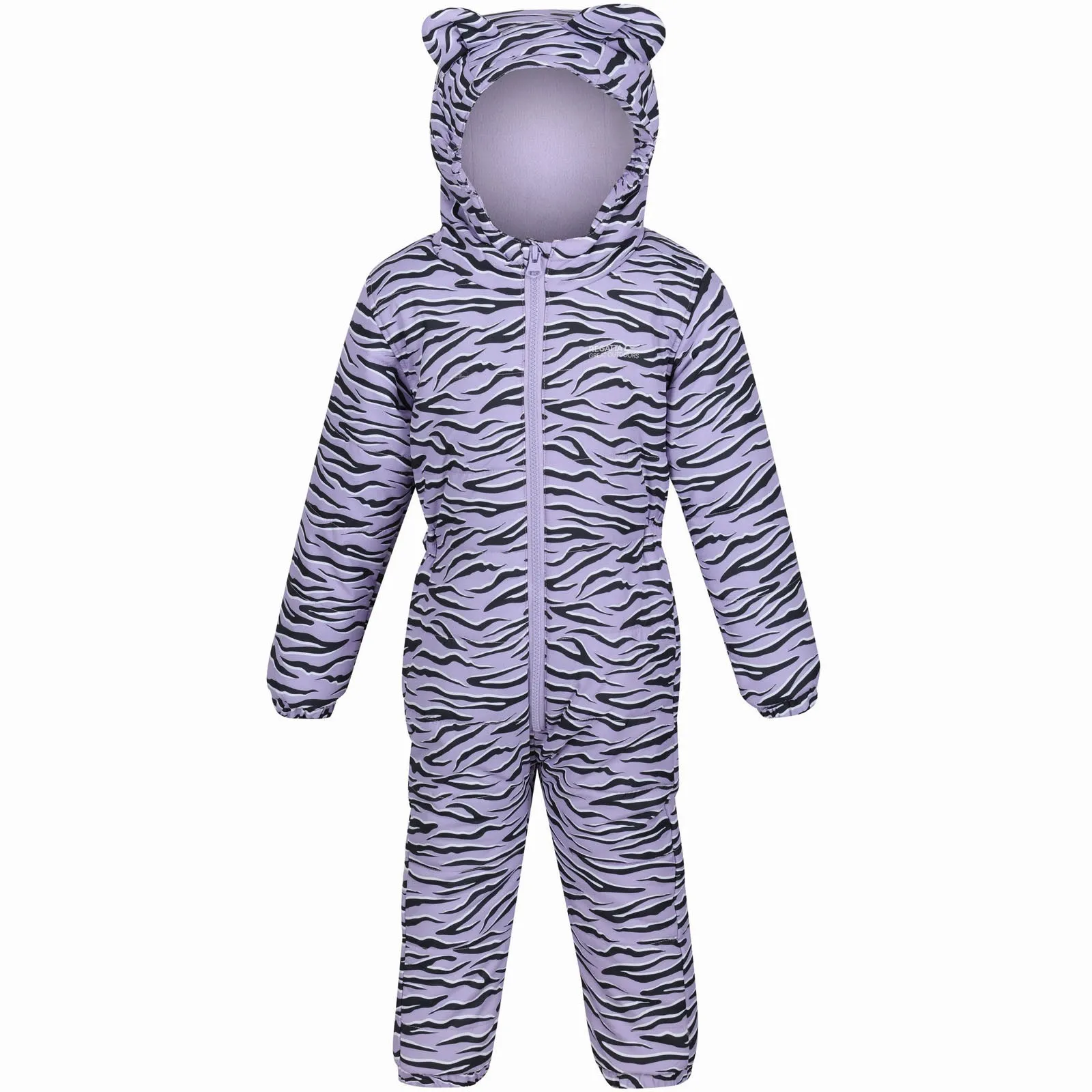 Regatta Kids Penrose Fullzip Insulated Fleece Lined Hood Puddle Suit