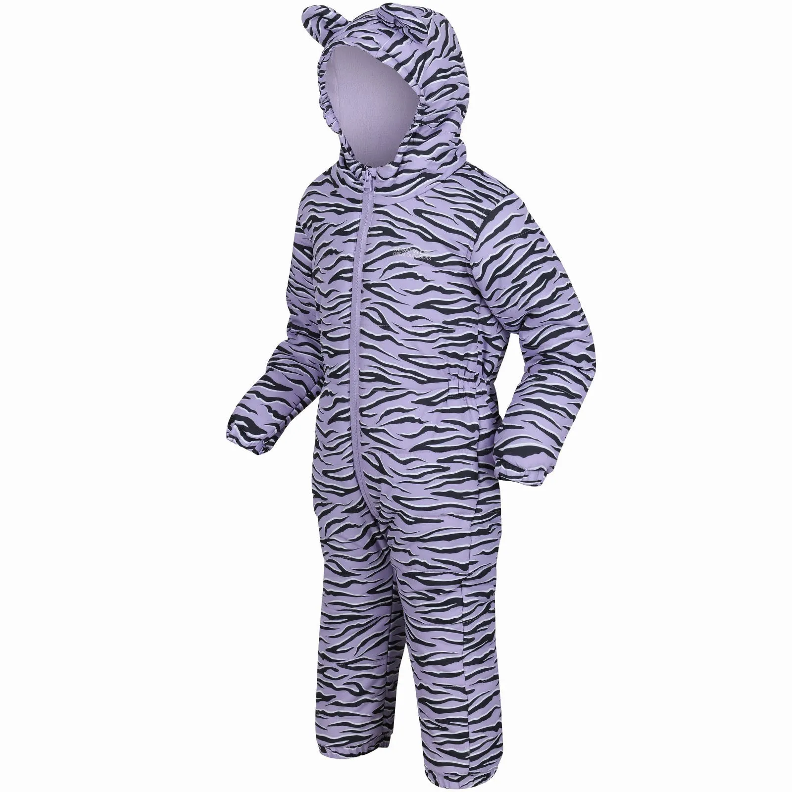 Regatta Kids Penrose Fullzip Insulated Fleece Lined Hood Puddle Suit