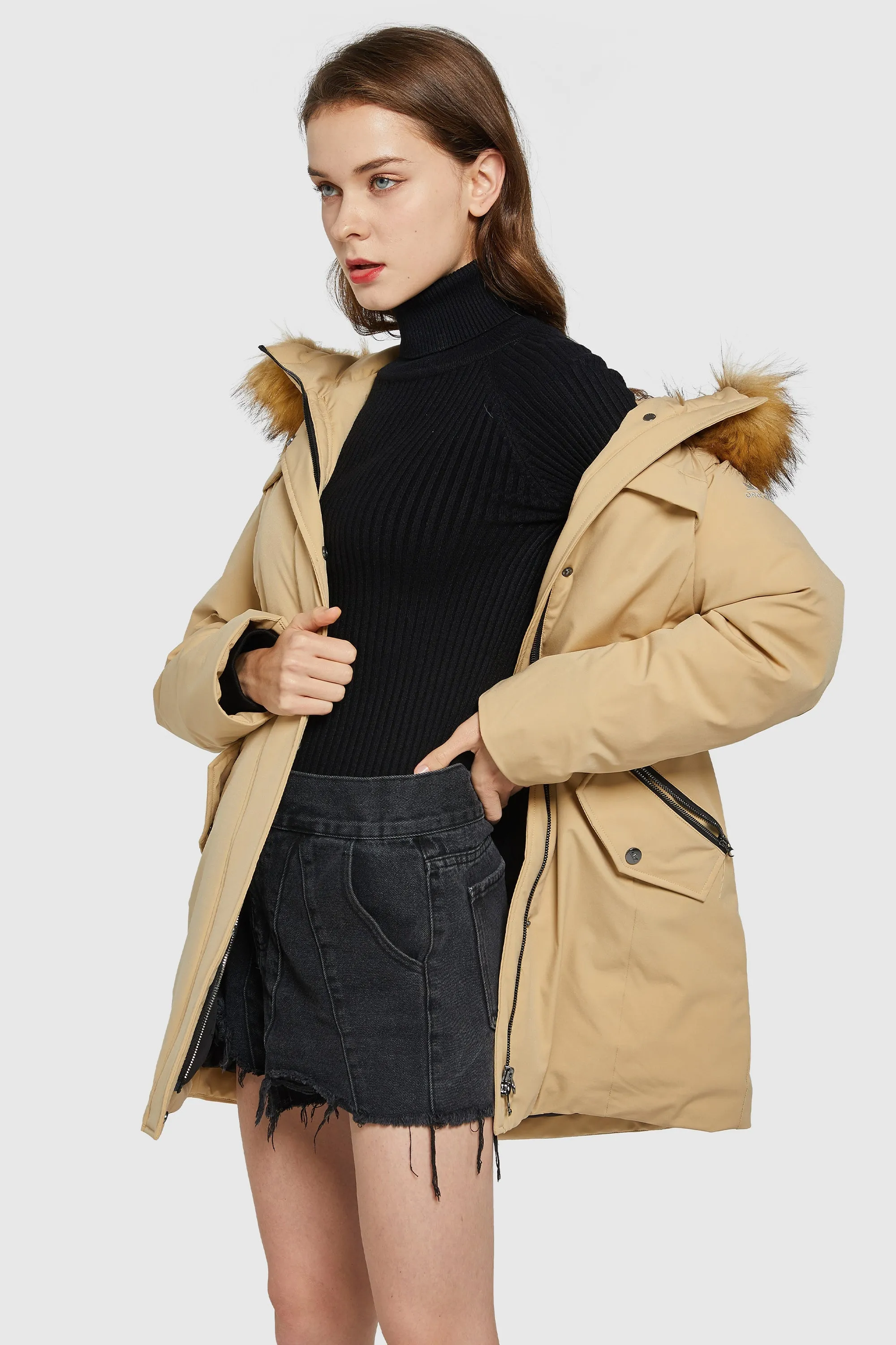 Removable Hood Winter Down Coat