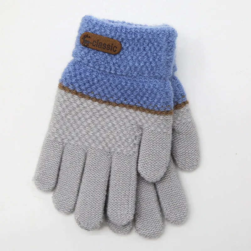 Riding Children's Gloves Five Finger Knitting