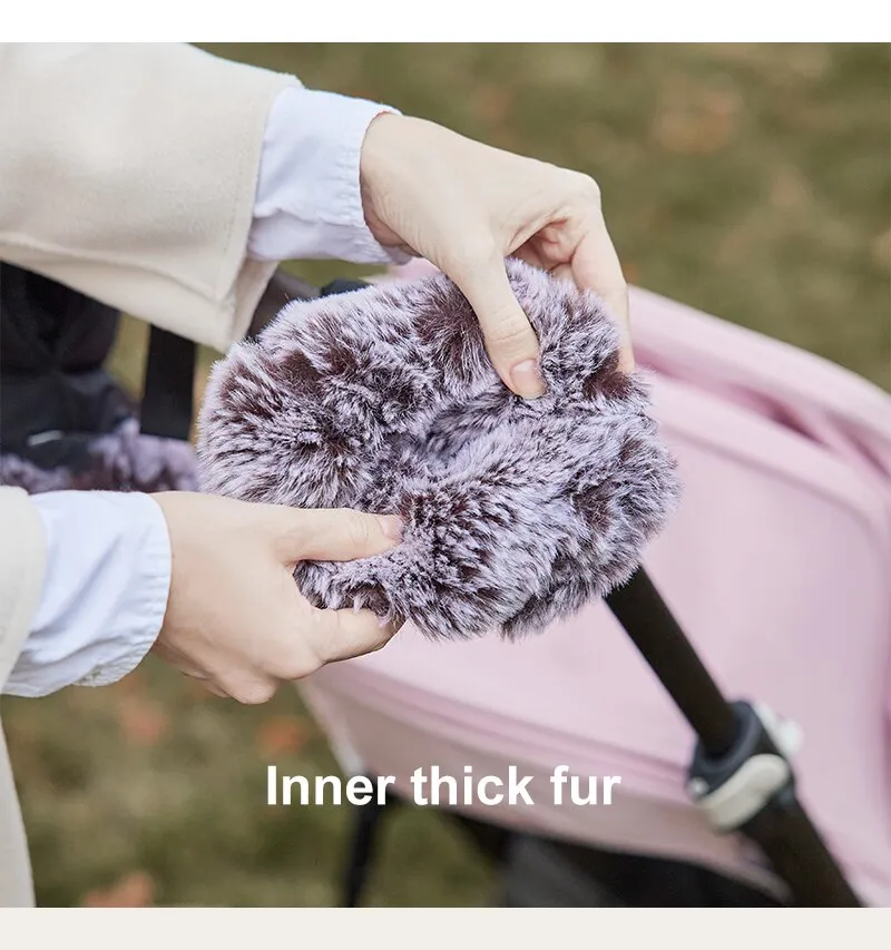 Stroller Gloves / Thick Fur Warm Windproof Gloves