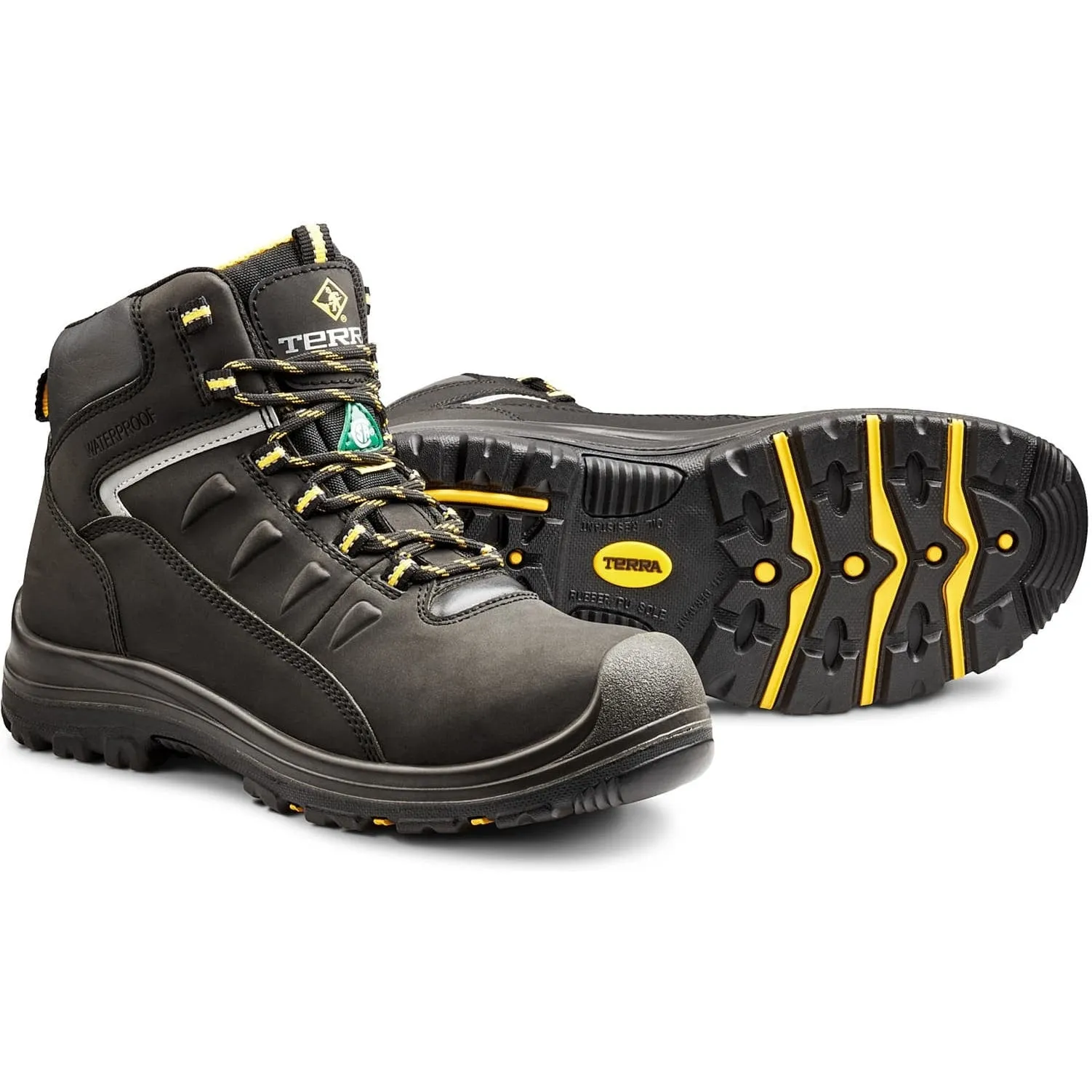 Terra Men's Findlay 6" Comp Toe WP Safety Work Boot -Black- R5205B