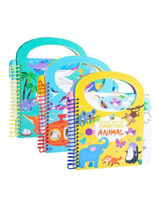 Water Drawing Kids Books, with Pen Learning Playing Toys Presents Reusable Drawing Book, Kids Gift Kindergarten for Home and Kindergarten