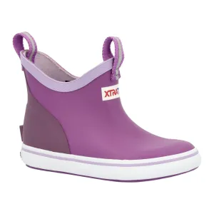 XTRATUF LITTLE KIDS DEWBERRY/PURPLE GUMDROP ANKE DECK BOOTS - XKAB500C