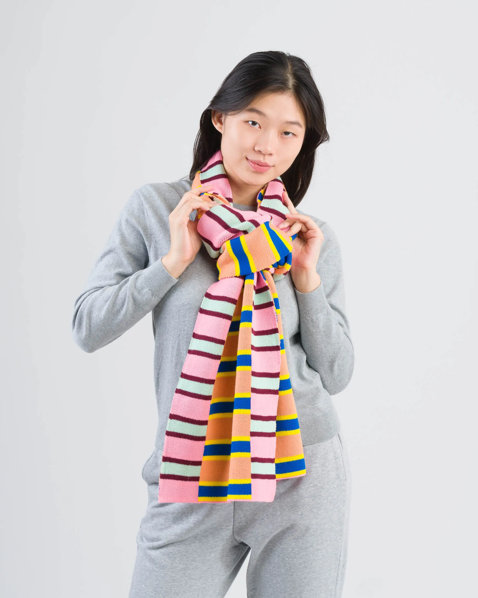 Zipper Stripe Big Scarf