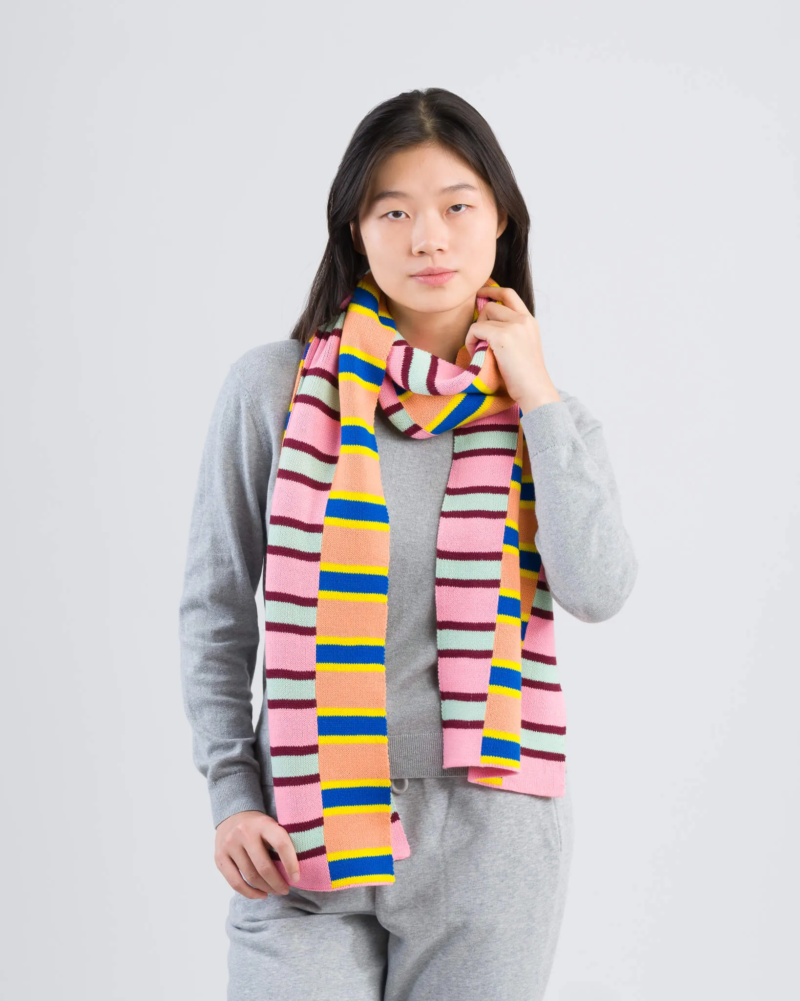 Zipper Stripe Big Scarf